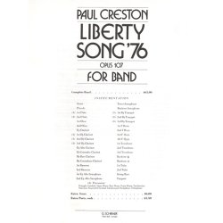 Liberty Song '76 Op107 Bd Extra Sc