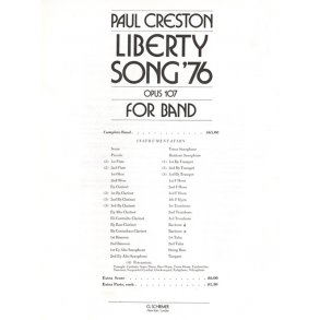 Liberty Song '76 Op107 Bd Extra Sc