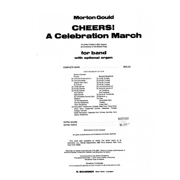 Cheers! A Celebration March