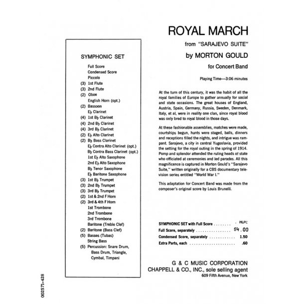 Royal March (from Sarajevo Suite)