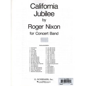 California Jubilee Band Score