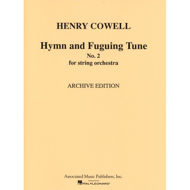 Hymn & Fuguing Tune No 2 Str Orch  Score