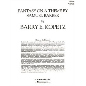 Fantasy On A Theme By Samuel Barber         Score