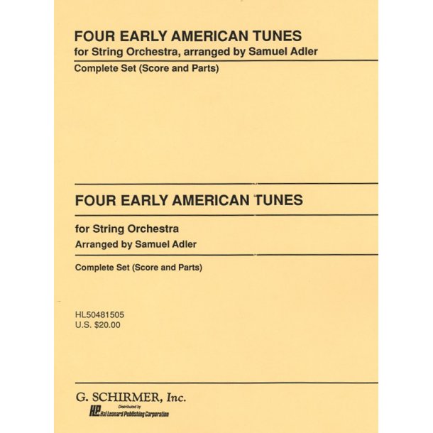 Four Early American Tunes Set String Orchestra Sc & Pts