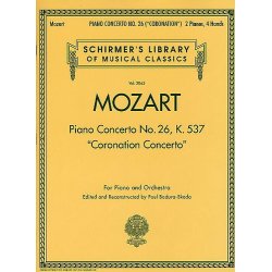 W.A Mozart: Piano Concerto No.26 In D 'Coronation' K.537 (2 Piano Score)