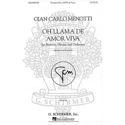 Gian Carlo Menotti: Oh llama de amor viva (Vocal score)
