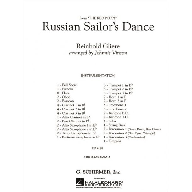 Russian Sailor's Dance - Gr3 Cb - Full Score