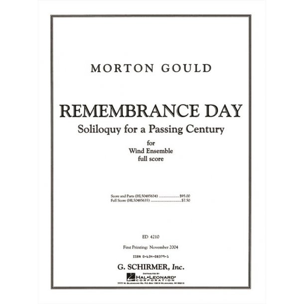 Remembrance Day - Full Score