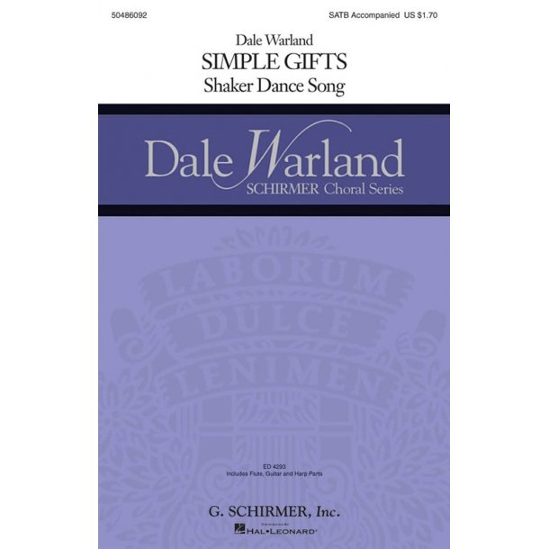 Arr. Dale Warland: Simple Gifts