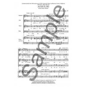 Kirke Mechem: Agnus Dei (From Peace Motets)Op. 75