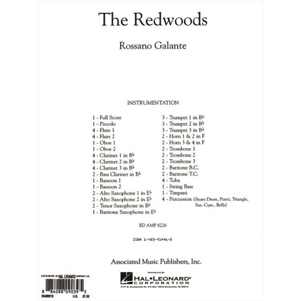 Galante Rossano The Redwoods Full Score