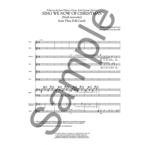 Arr. Cary Ratcliff: Sing We Now Of Christmas (No&euml;l Nouvelet)