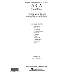 Villa-Lobos Heitor Aria (Cantilena) Full Score