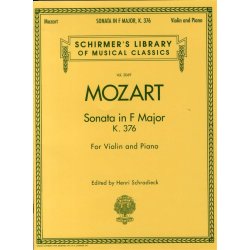W.A. Mozart: Sonata In F For Violin and Piano K.376