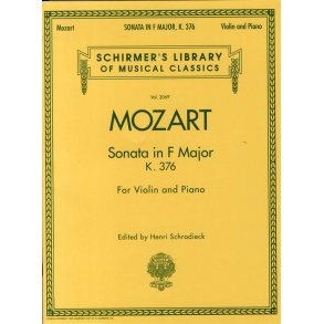 W.A. Mozart: Sonata In F For Violin and Piano K.376
