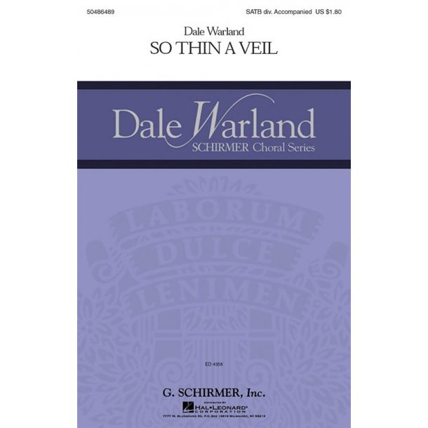 Dale Warland: So Thin A Veil