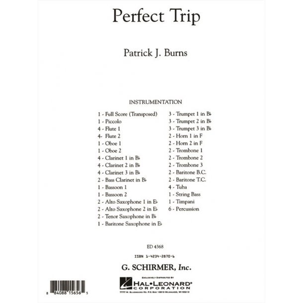 Burns Patrick A Perfect Trip Score Only Full Score