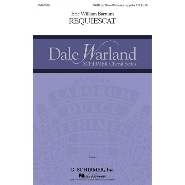 Eric William Barnum: Requiescat