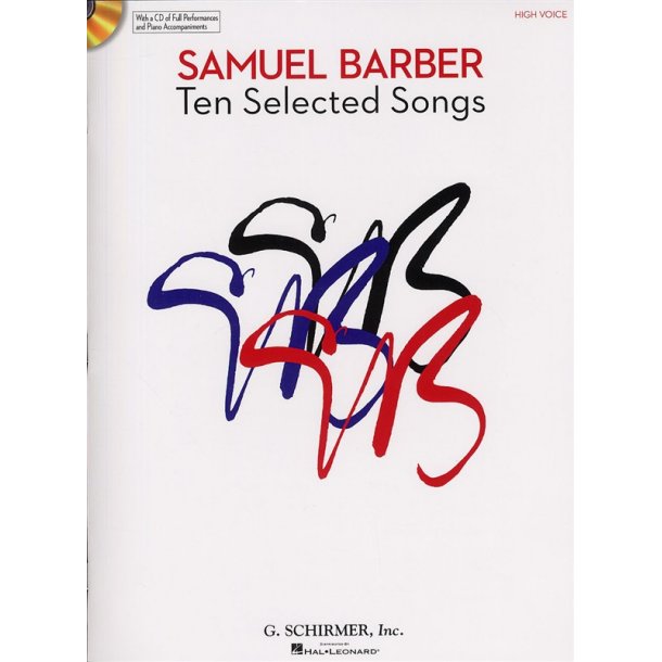 Samuel Barber: Ten Selected Songs - High Voice (Book and CD)