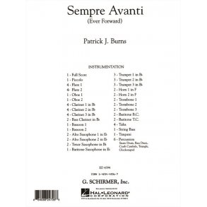 Burns Patrick A Sempre Avanti Full Score