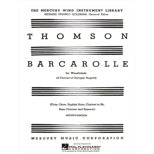 Barcarolle (A Portrait of Georges Hugnet)