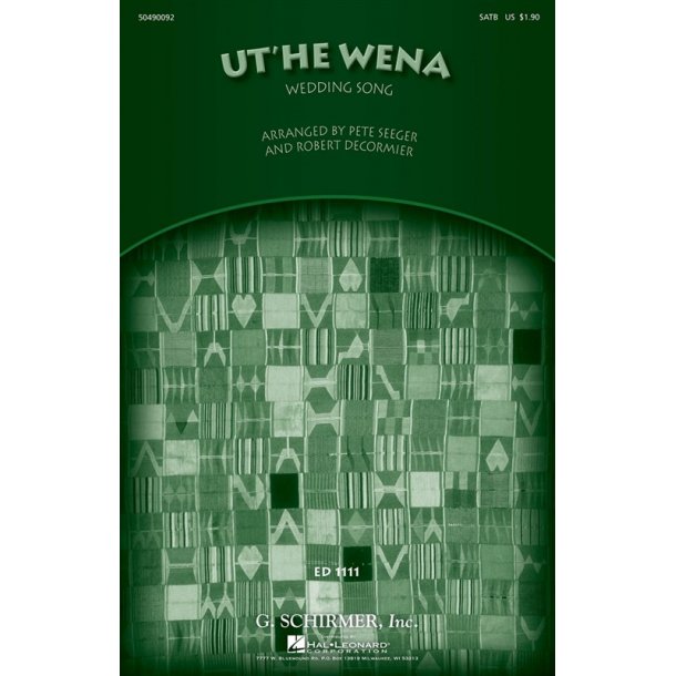 Arr. Robert DeCormier/Pete Seeger: Ut'he Wena