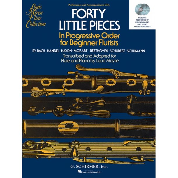 Forty Little Pieces In Progressive Order for Beginnner Flutists - Performance and Accompaniment CDs