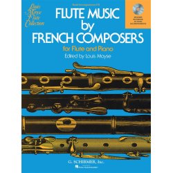 FLUTE MUSIC BY FRENCH COMPOSERS (ED MOYSE LOUIS) FLUTE & PIANO BOOK/CD