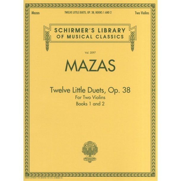 Jacques F. Mazas: Twelve Little Duets For Two Violins Op.38 (Books 1 & 2)