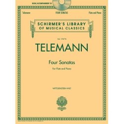 G.P. Telemann: Four Sonatas For Flute And Piano (Book/CD)