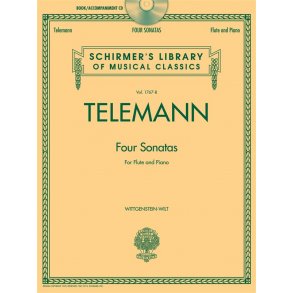 G.P. Telemann: Four Sonatas For Flute And Piano (Book/CD)