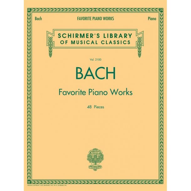 Bach Favorite Piano Works