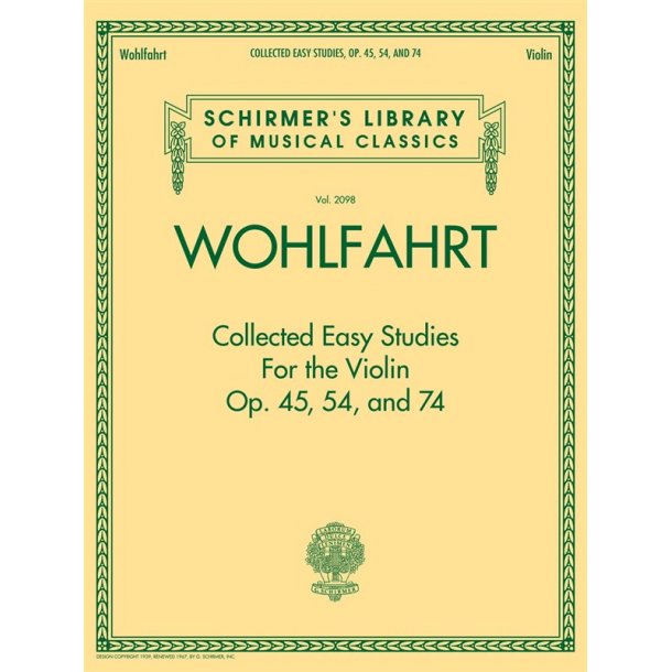 Franz Wohlfahrt: Collected Easy Studies For The Violin