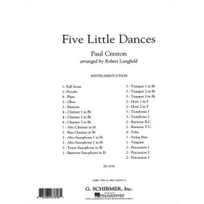 Creston Paul Five Little Dances Band Full Score