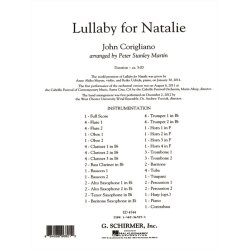 Corigliano John Lullaby For Natalie Full Score Only