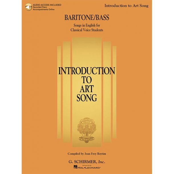 Introduction To Art Song For Baritone/Bass (Book/Online Audio)
