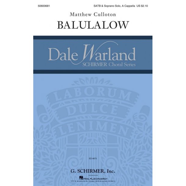 Matthew Culloton: Balulalow