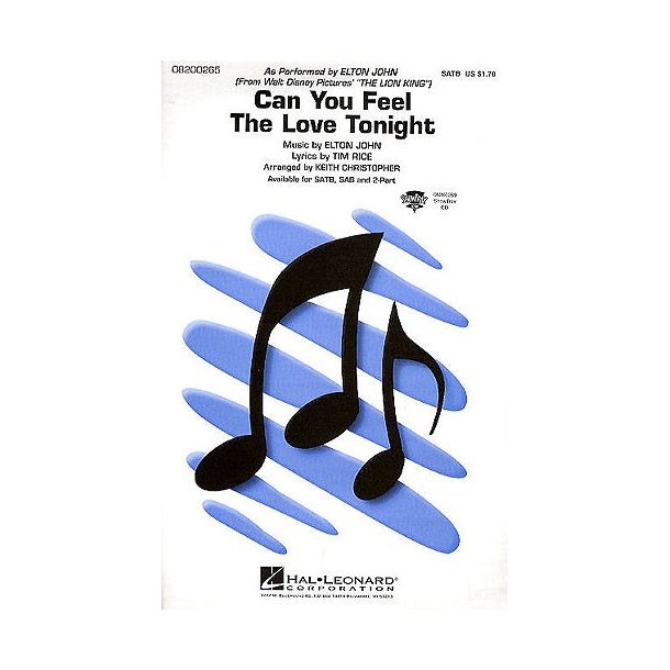 Elton John: Can You Feel The Love Tonight (The Lion King) (SATB)