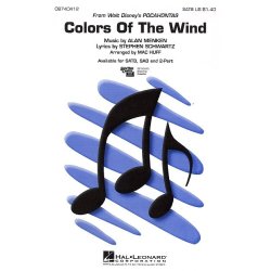 Alan Menken: Colors Of The Wind (SATB)