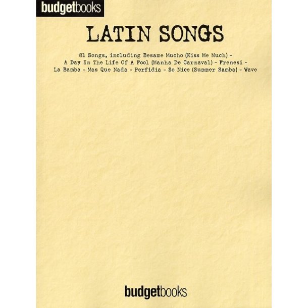 Budgetbooks: Latin Songs