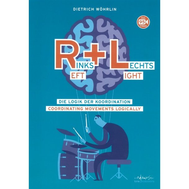 Dietrich W&ouml;hrlin: Rinks + Lechts - Coordinating Drums (German/English) (Book/DVD)