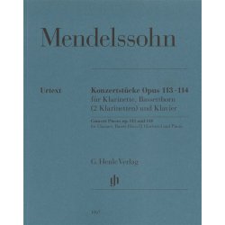 Felix Mendelssohn Bartholdy: Concert Pieces Op.113 And 114 For Clarinet, Basset Horn (2 Clarinets) And Piano