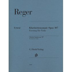 Max Reger: Clarinet Sonata Op.107 - Version For Viola (Urtext)