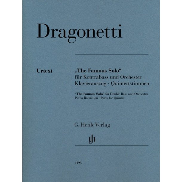 Domenico Dragonetti: The Famous Solo - Fr Kontrabass Und Orchester
