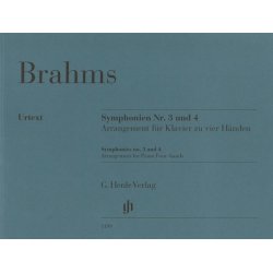 Johannes Brahms: Symphonies No. 3 And 4 - Arrangement For Piano Four-Hands