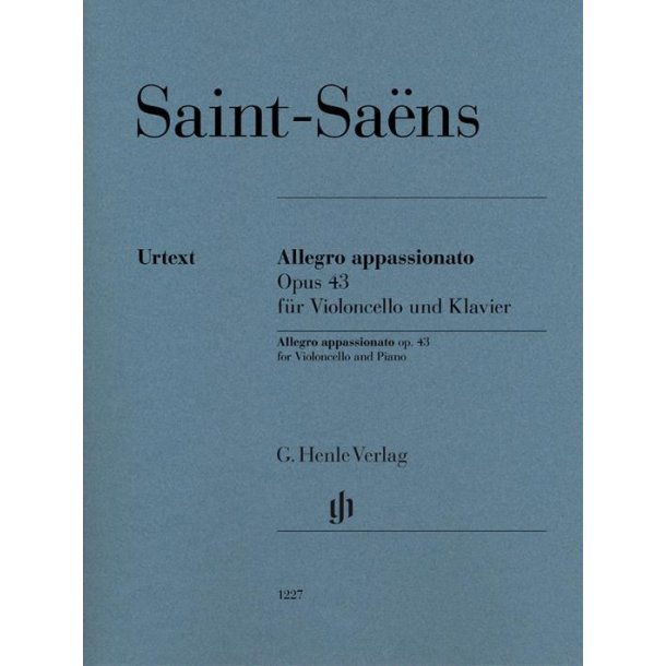 Camille Saint-Sa&euml;ns: Allegro Appassionato Op. 43 For Violoncello And Piano (Henle Urtext Edition)