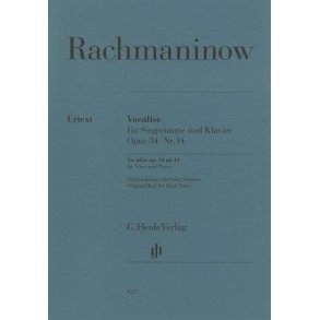 Sergei Rachmaninoff: Vocalise Op.34 No.14 For Voice And Piano