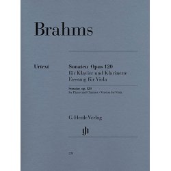Johannes Brahms: Sonatas For Piano And Clarinet (Or Viola) Op.120, 1 and 2 (Version For Viola)