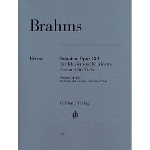 Johannes Brahms: Sonatas For Piano And Clarinet (Or Viola) Op.120, 1 and 2 (Version For Viola)