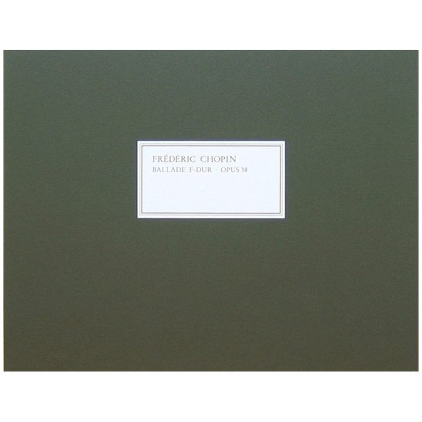 Frederic Chopin: Ballad In F Major Op.38
